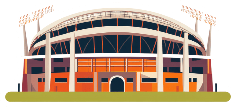 An Illustration Depicting A Large Modern Sports Stadium Building png