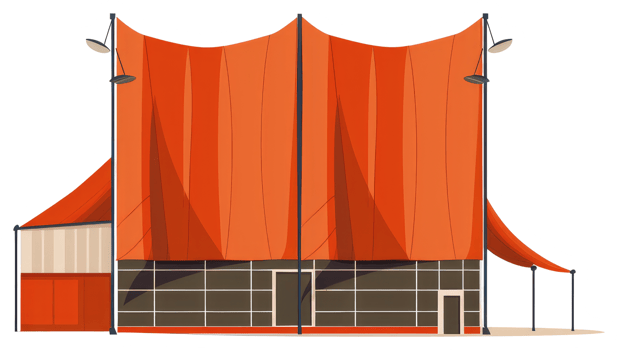 A large circus tent provides a venue for outdoor entertainment events png