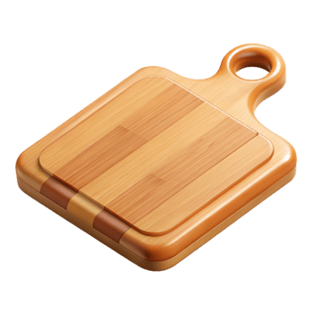stunning artistic Bamboo Cutting Board with Handle Cutout exclusive png