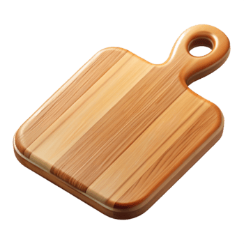 vibrant modern Bamboo Cutting Board with Handle Cutout premium png