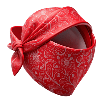 magnificent classic Bandana Paisley Pattern Red on Transparent Background professional png