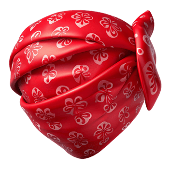 beautiful contemporary Bandana Pattern Seamless Red on Transparent Background genuine png