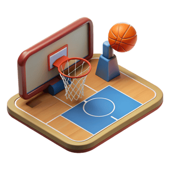 wonderful rustic Basketball Court with Hoop high quality png