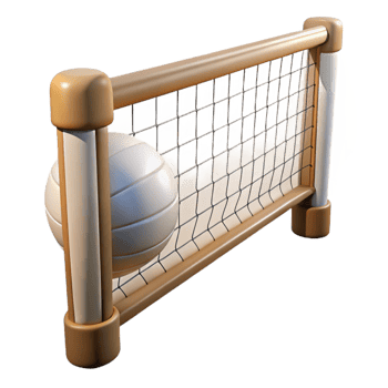 magnificent minimalist Beach Volleyball Net White Lines Element premium png
