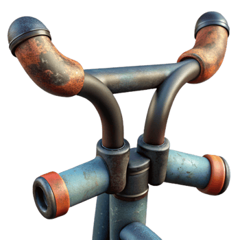 vibrant rustic Bicycle Handlebar Close Up original png