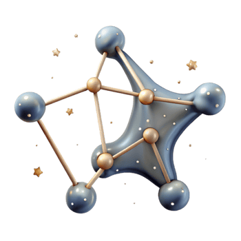 beautiful abstract Big Dipper with Constellation Shape genuine png
