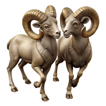 magnificent modern Big Horn Sheep Rams Fighting genuine png