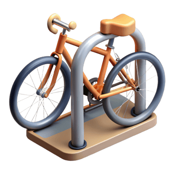 magnificent modern Bike Rack with Bicycles Front View png