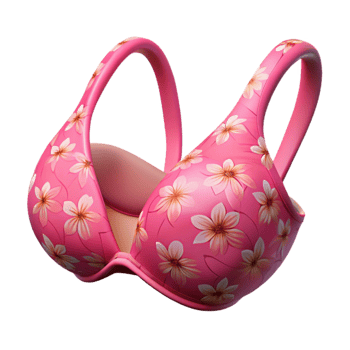 extraordinary contemporary Bikini Top Pink Floral Print Cutout high resolution png