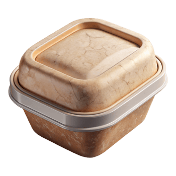 serene artistic Biodegradable Food Container with Clear Lid exclusive png