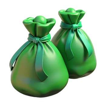 elegant contemporary Biodegradable Trash Bags with Green Tie Cutout professional png