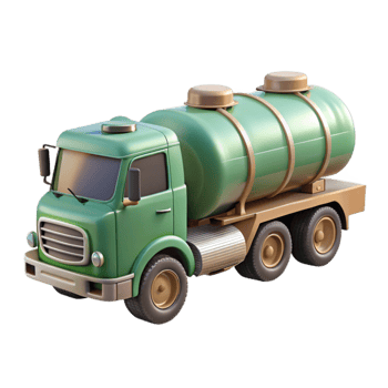 dramatic classic Biofuel Tanker Truck Side Angle Transparent Background high quality png