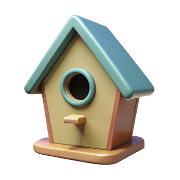 impressive traditional Birdhouse on Transparent Background png