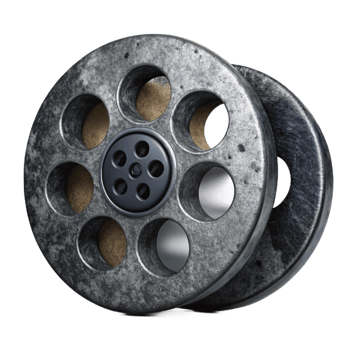 serene modern Black and White Film Strip with Sprocket Holes png