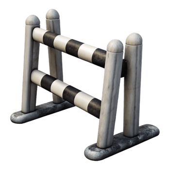 stunning traditional Black and White Hurdle Cutout high quality png