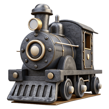 magnificent rustic Black and White Steam Train Front View Cutout original png