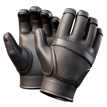 dramatic modern Black Cycling Gloves Close Up Transparent original png