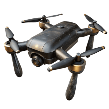 wonderful vintage Black Drone Descending Transparent Background original png
