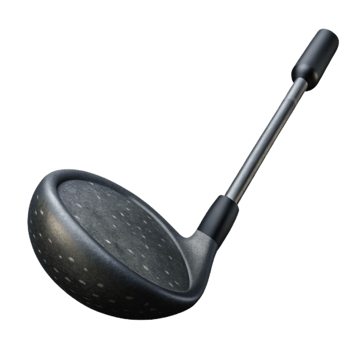 elegant minimalist Black Golf Club detailed png