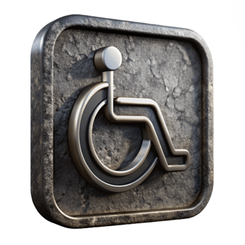 extraordinary classic Black Handicap Parking Sign premium png