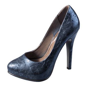 beautiful artistic Black High Heels Side Angle Transparent Background exclusive png