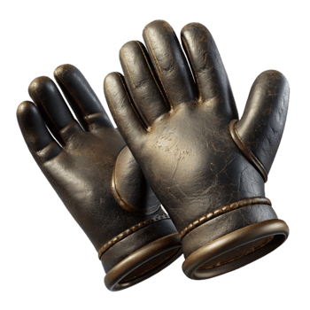 magnificent classic Black Leather Gloves Element premium png