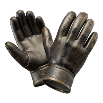 magnificent artistic Black Leather Gloves on White high resolution png