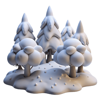 beautiful creative Blizzard Snow Covered Trees White Transparent Element original png