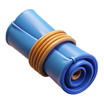 serene vintage Blueprints Rolled Up Tied with String original png