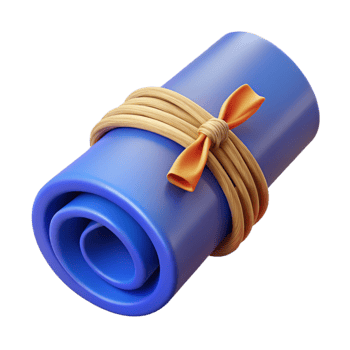 serene rustic Blueprints Rolled Up Tied with String high resolution png