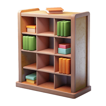 wonderful rustic Bookshelf Open Shelves Cutout png