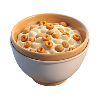 impressive modern Bowl of Cereal with Milk Transparent Background premium png