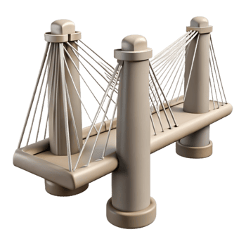 vibrant rustic Bridge Suspension Cables Detail original png