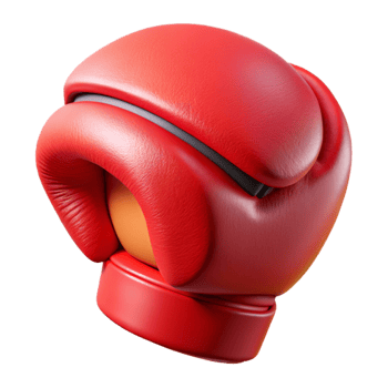 dramatic abstract Bright Red Boxing Headgear Cutout detailed png