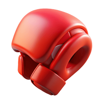 stunning contemporary Bright Red Boxing Headgear Cutout png