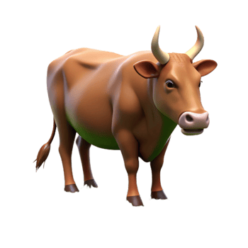 stunning rustic Brown Cow Grazing in Field png
