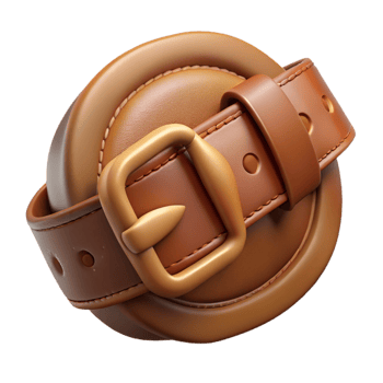 beautiful contemporary Brown Leather Belt Buckle Close Up Cutout high quality png