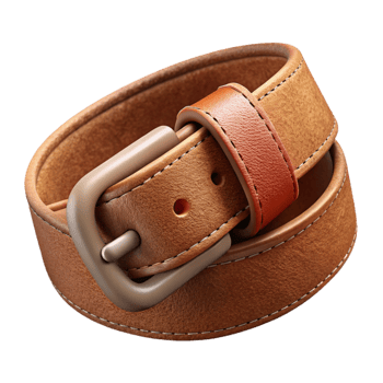 impressive vintage Brown Suede Belt Buckle Detail Transparent Element png