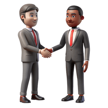 wonderful vintage Businessman Shaking Hands Silhouette professional png