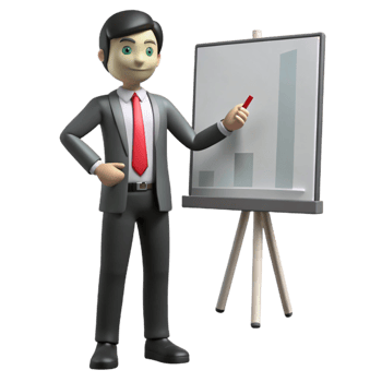impressive artistic Businessman Silhouette Giving Presentation high resolution png
