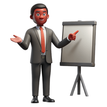 dramatic artistic Businessman Silhouette Giving Presentation high resolution png