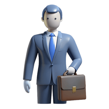 impressive rustic Businessman Silhouette with Briefcase Cutout original png