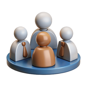 magnificent abstract Business Meeting Icon with People Silhouettes high quality png
