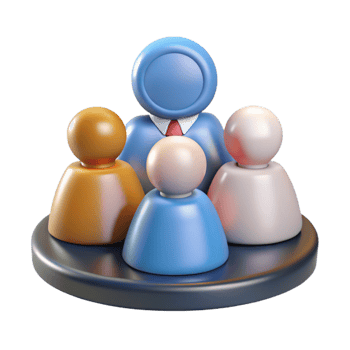 vibrant traditional Business Meeting Icon with People Silhouettes genuine png
