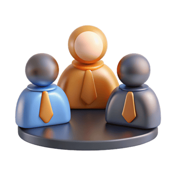beautiful contemporary Business Meeting Icon with People Silhouettes genuine png