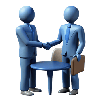 vibrant artistic Business Negotiation Silhouette Transparent Background high quality png