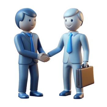 impressive contemporary Business Negotiation Silhouette Transparent Background exclusive png