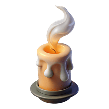 wonderful artistic Candle Extinguished Smoke Wisp high resolution png
