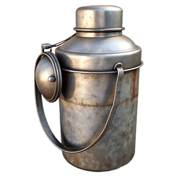 serene traditional Canteen Metal with Cup Attached authentic png