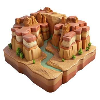 beautiful artistic Canyon Landscape Panorama original png